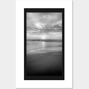 Silky Black & White Beachfront Posters and Art